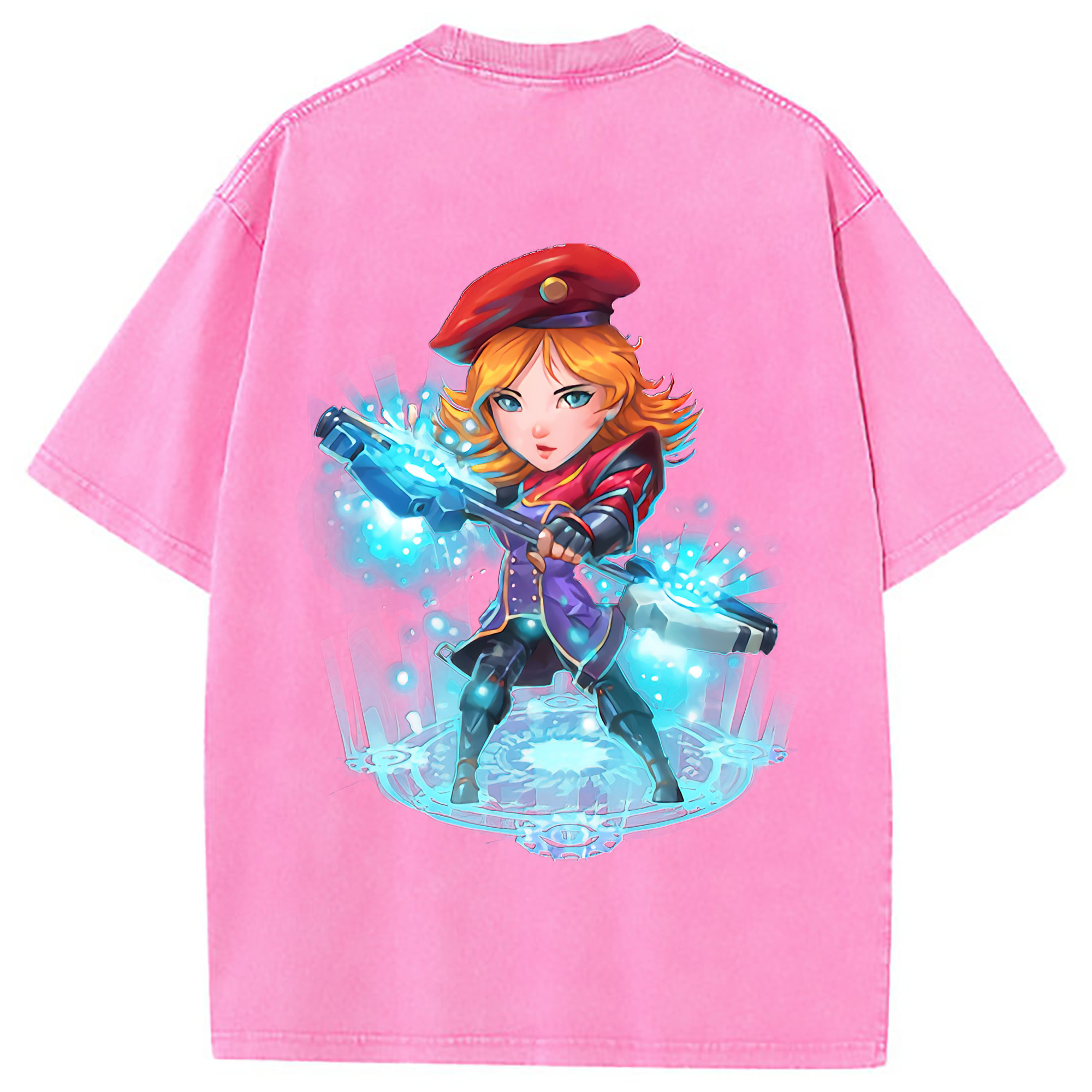 （画像用） リーグ・オブ・レジェンド League of Legends LOL 綿100% ヴィンテージ風 半袖Tシャツ（背面プリント）